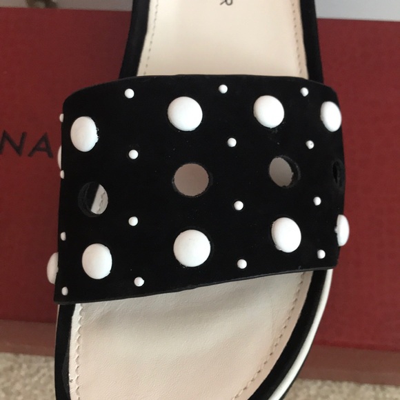 Donald Pliner Cava slide in black & white - Picture 3 of 6